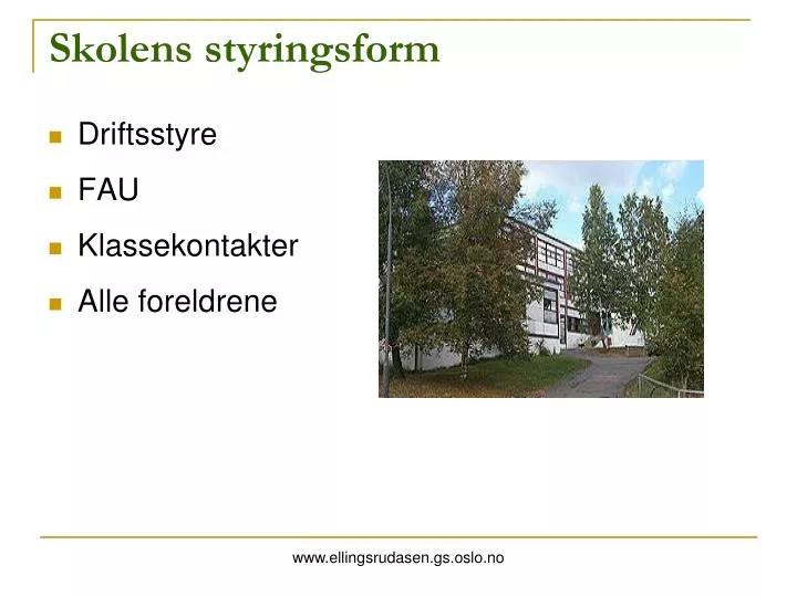 skolens styringsform