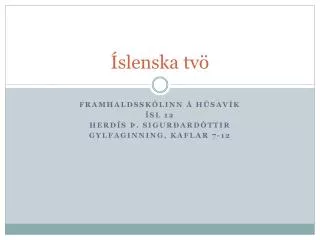 slenska tv