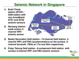 Seismic Network in Singapore