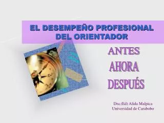 el desempe o profesional del orientador