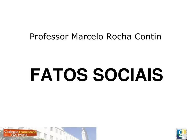 fatos sociais