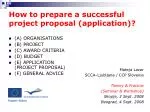 How to prepare a successful project proposal (application)? - slide 1