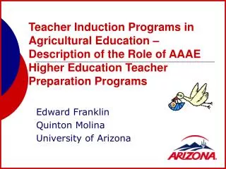 Edward Franklin Quinton Molina University of Arizona
