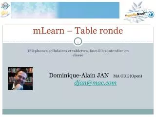 mlearn table ronde