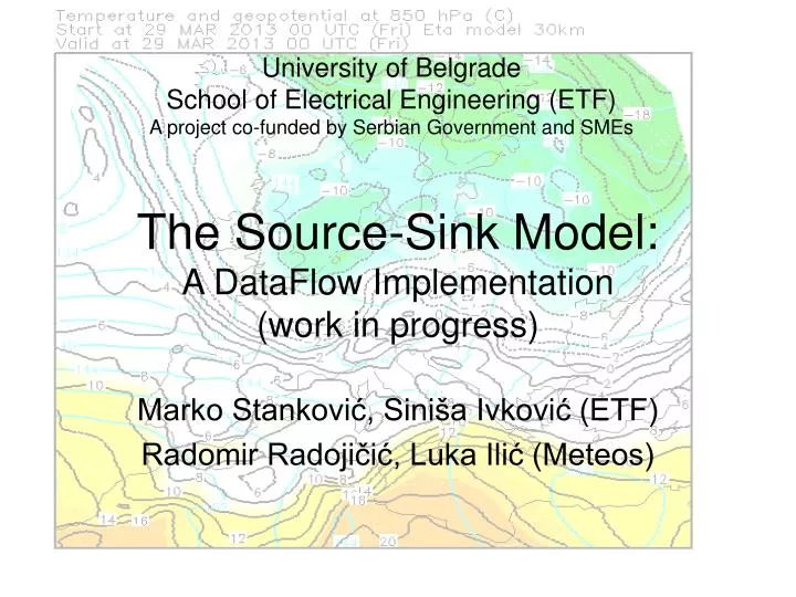 the source sink model a dataflow implementation work in progress