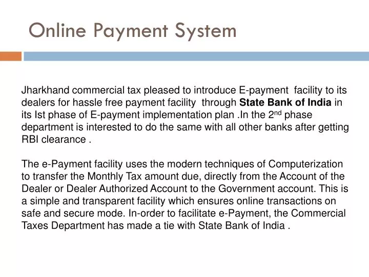 online payment system