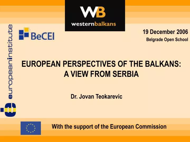 european perspectives of the balkans a view from serbia