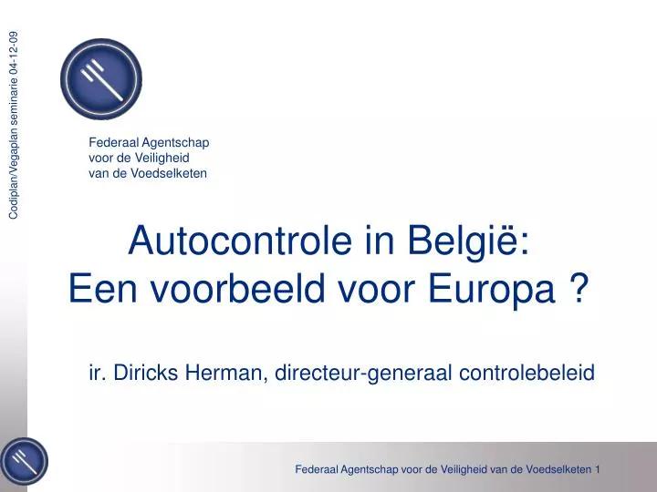 autocontrole in belgi een voorbeeld voor europa