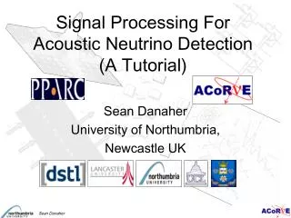 Signal Processing For Acoustic Neutrino Detection (A Tutorial)