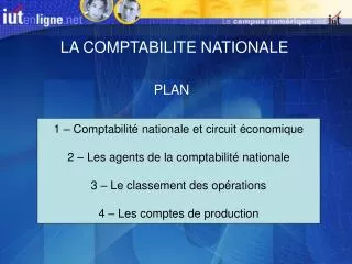 LA COMPTABILITE NATIONALE