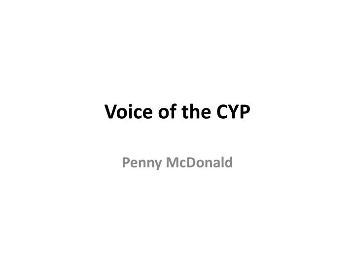 voice of the cyp