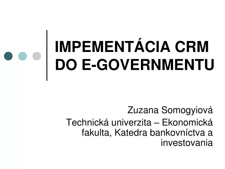 impement cia crm do e governmentu