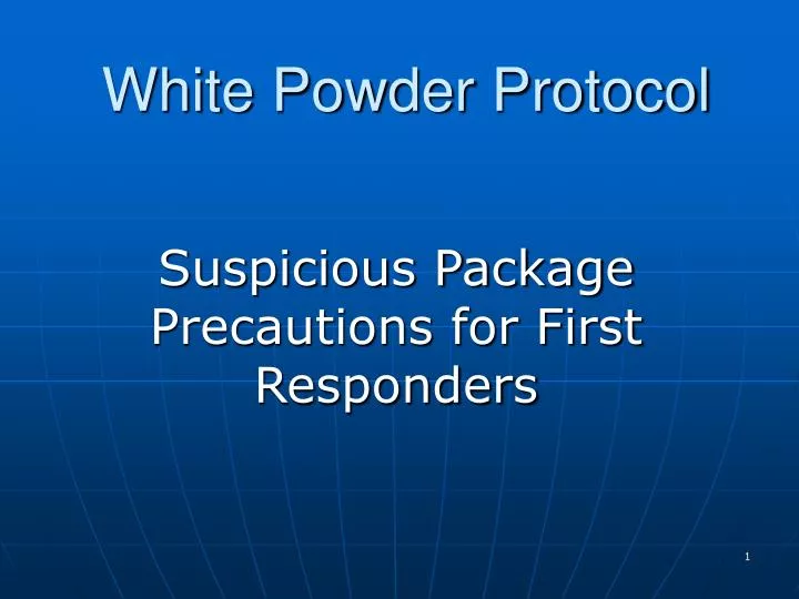 white powder protocol
