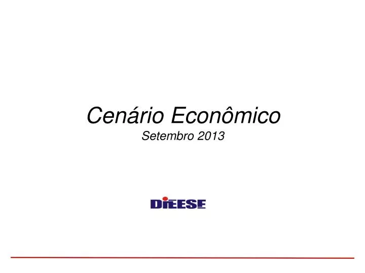 cen rio econ mico setembro 2013