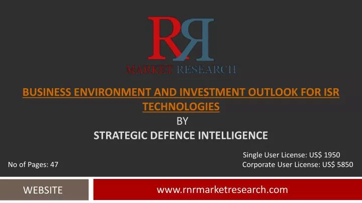 business environment and investment outlook for isr technologies by strategic defence intelligence
