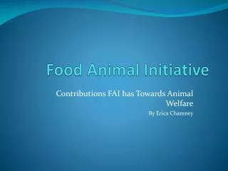 Food Animal Initiative