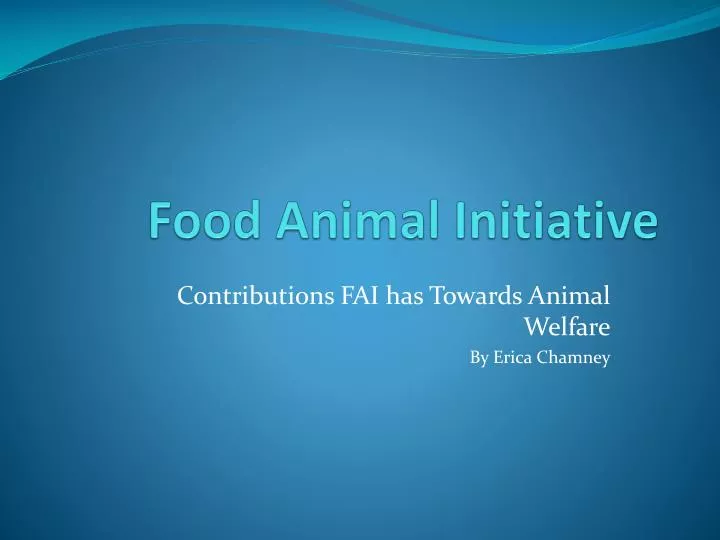 food animal initiative
