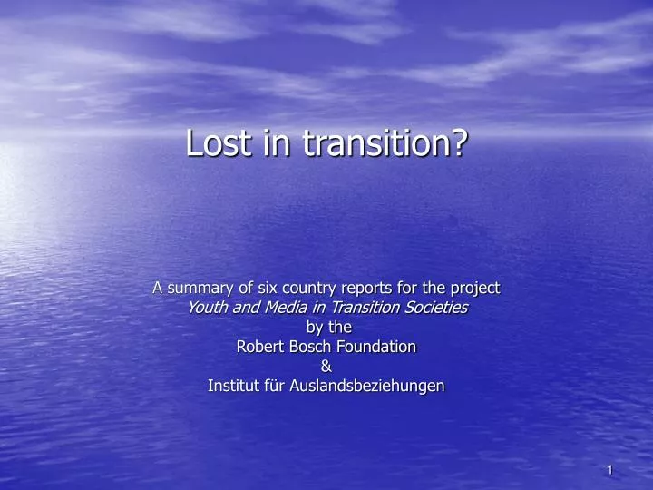 lost in transition