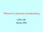 PPT - Class 1: Phonetics And Phonology PowerPoint Presentation, Free ...