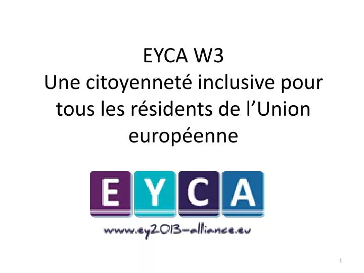 eyca w3 une citoyennet inclusive pour tous les r sidents de l union europ enne