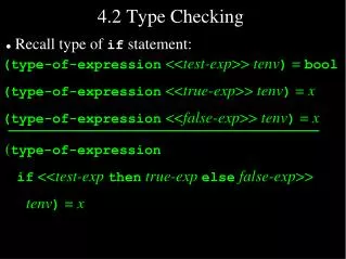 4.2 Type Checking