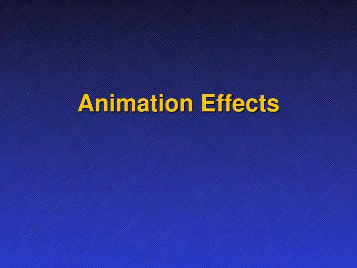 animation effects