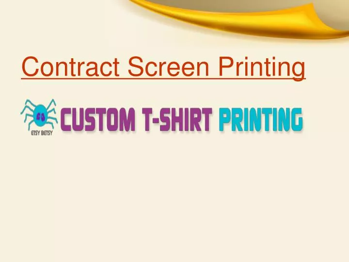 contract screen printing