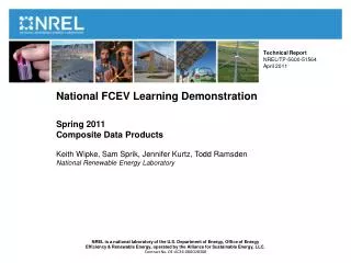 Spring 2011 Composite Data Products: National FCEV Learning Demonstration
