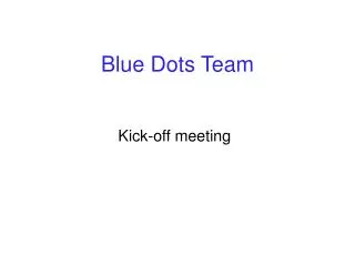 Blue Dots Team