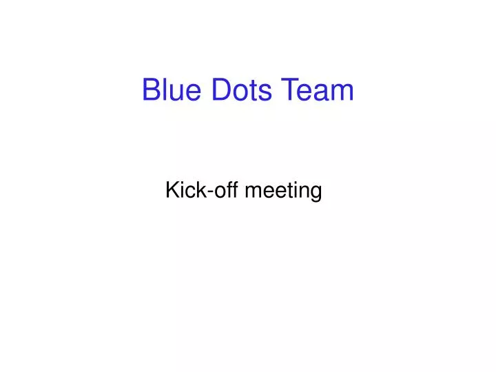 blue dots team