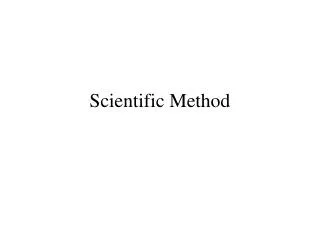 scientific method