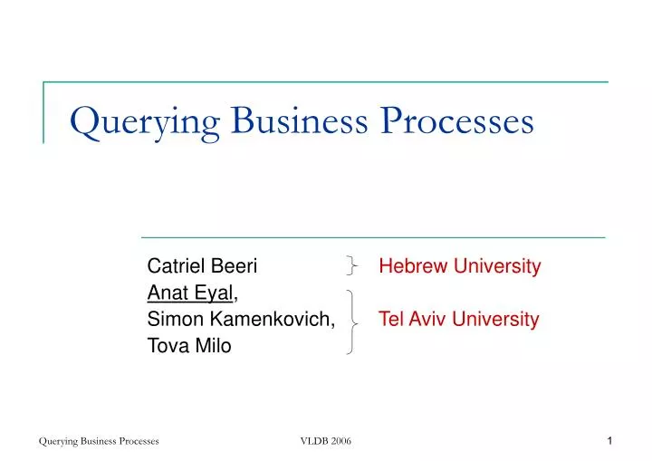 querying business processes