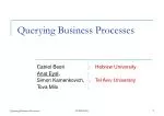 Querying Business Processes - slide 1