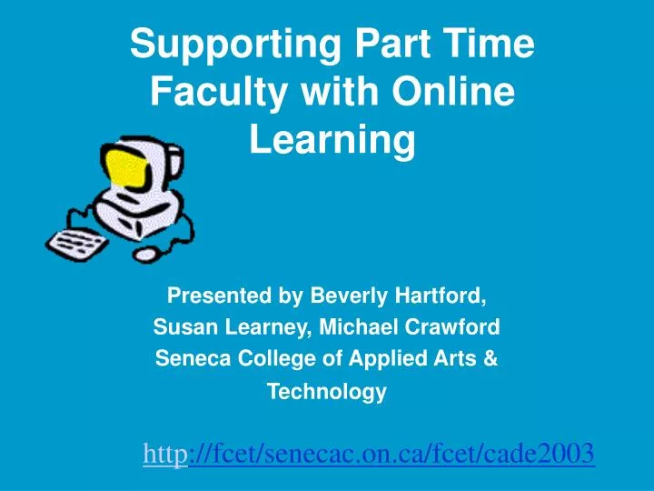 supporting part time faculty with online learning