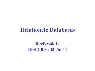 relationele databases