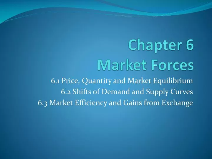 chapter 6 market forces