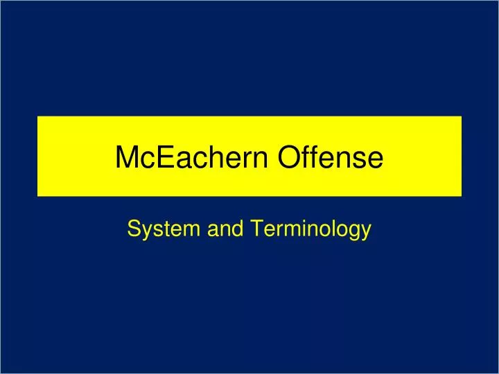mceachern offense