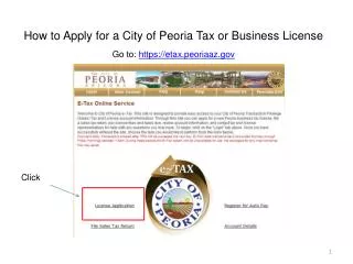 How to Apply for a City of Peoria Tax or Business License