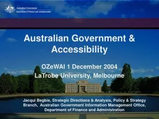 Australian Government &amp; Accessibility