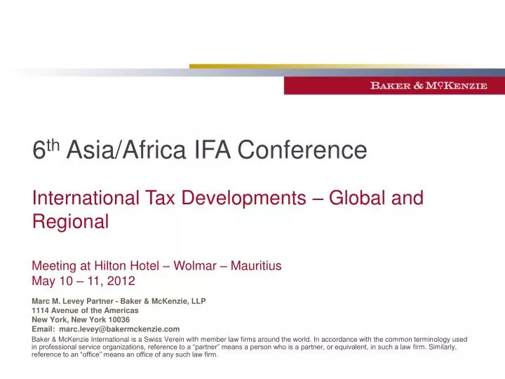 6 th asia africa ifa conference