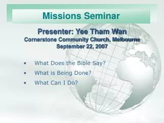 Missions Seminar