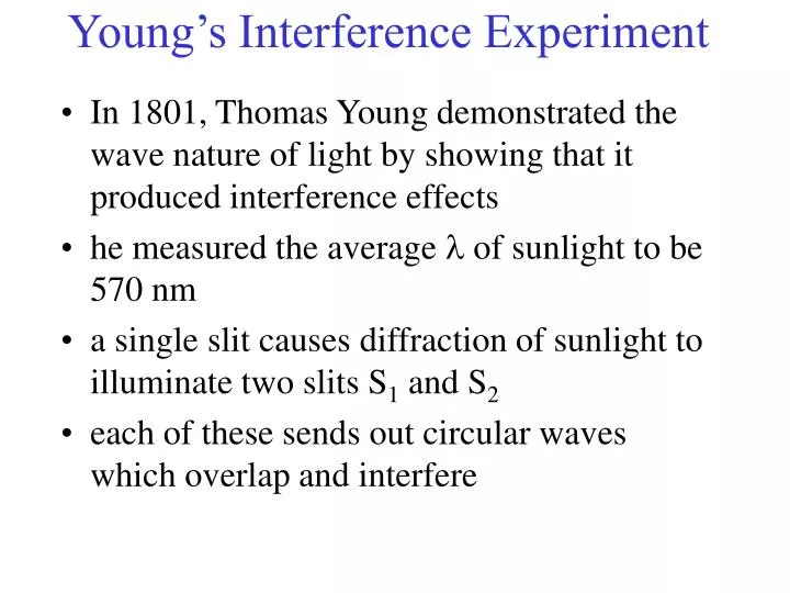 young s interference experiment