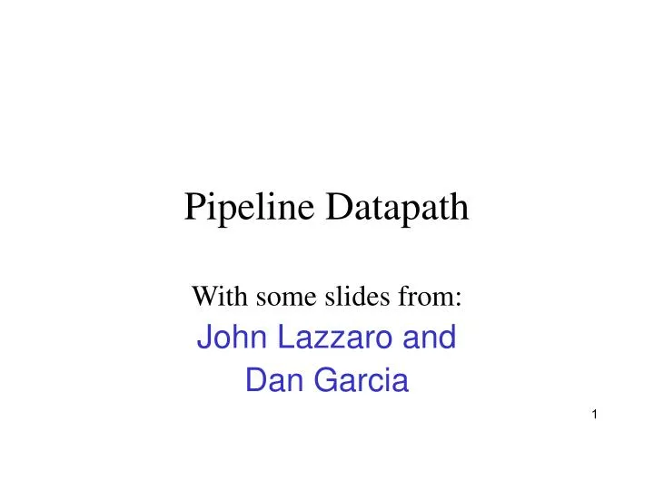 pipeline datapath