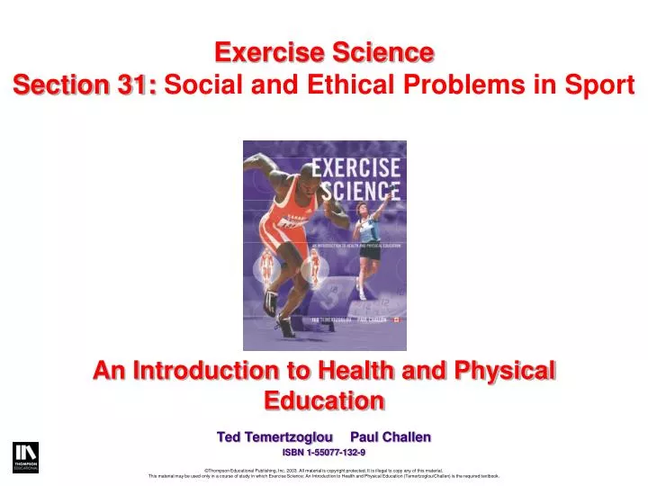 an introduction to health and physical education ted temertzoglou paul challen isbn 1 55077 132 9