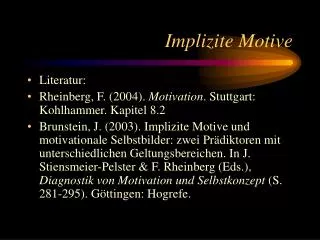 implizite motive