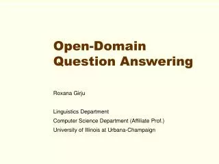 Open-Domain Question Answering
