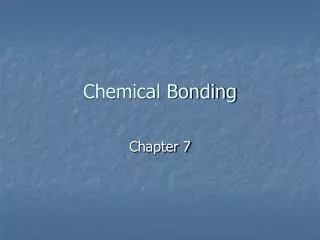 chemical bonding