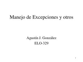 manejo de excepciones y otros