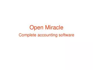 Open Miracle