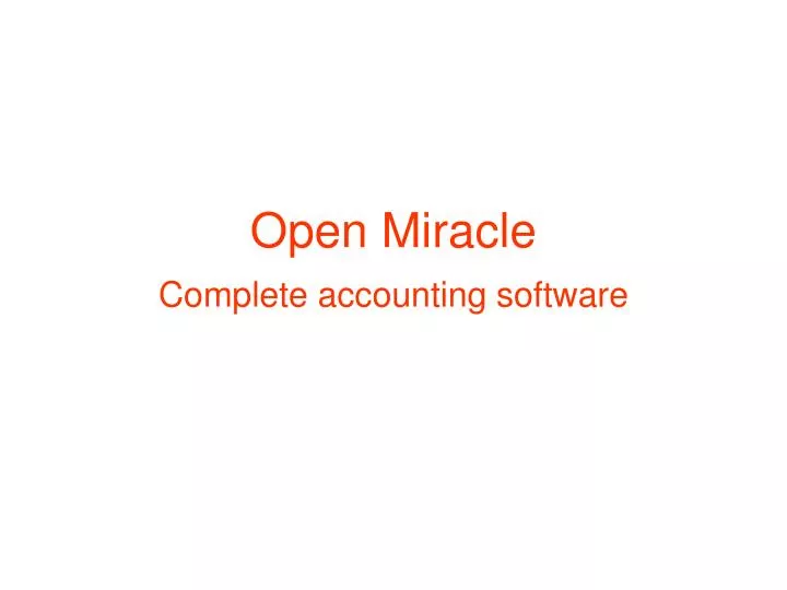 open miracle
